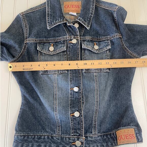 Vintage Guess Medium Wash Jean Denim Jacket - Size Women's Small - Picture 5 of 7